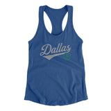 Dallas Vintage Script Women's Racerback Tank-Allegiant Goods Co. Vintage Sports Apparel