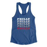 Philly Repeat Women's Racerback Tank-Royal-Allegiant Goods Co. Vintage Sports Apparel