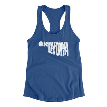 Oklahoma State Shape Text Women's Racerback Tank-Allegiant Goods Co. Vintage Sports Apparel