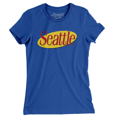 Seattle Seinfeld Women's T-Shirt-Royal-Allegiant Goods Co. Vintage Sports Apparel
