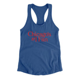 Chicago's Number 1 Fan Women's Racerback Tank-Royal-Allegiant Goods Co. Vintage Sports Apparel