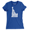 Idaho State Shape Text Women's T-Shirt-Royal-Allegiant Goods Co. Vintage Sports Apparel