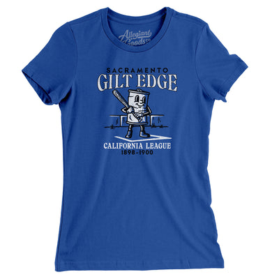 Sacramento Gilt Edge Women's T-Shirt-Royal-Allegiant Goods Co. Vintage Sports Apparel