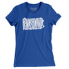 Pennsylvania State Shape Text Women's T-Shirt-Royal-Allegiant Goods Co. Vintage Sports Apparel