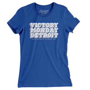 Victory Monday Detroit Women's T-Shirt-Allegiant Goods Co. Vintage Sports Apparel