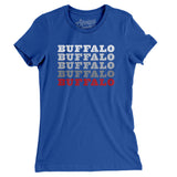 Buffalo Repeat Women's T-Shirt-Royal-Allegiant Goods Co. Vintage Sports Apparel