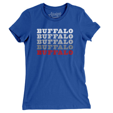 Buffalo Repeat Women's T-Shirt-Royal-Allegiant Goods Co. Vintage Sports Apparel