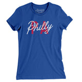 Philly Pa Overprinted Women's T-Shirt-Royal-Allegiant Goods Co. Vintage Sports Apparel