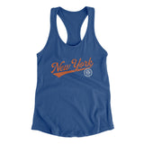 New York Vintage Script Women's Racerback Tank-Allegiant Goods Co. Vintage Sports Apparel