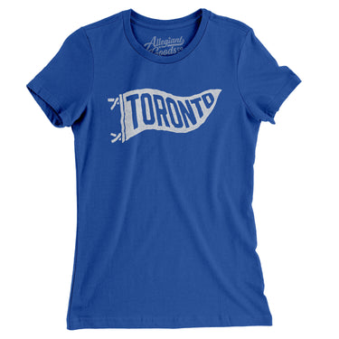Toronto Pennant Women's T-Shirt-Royal-Allegiant Goods Co. Vintage Sports Apparel