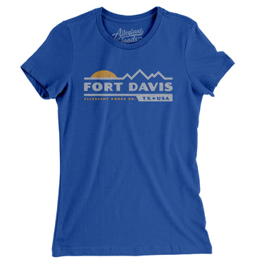 Fort Davis Mountain Sunset Women's T-Shirt-Royal-Allegiant Goods Co. Vintage Sports Apparel