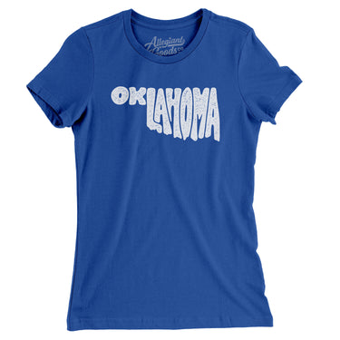 Oklahoma State Shape Text Women's T-Shirt-Allegiant Goods Co. Vintage Sports Apparel