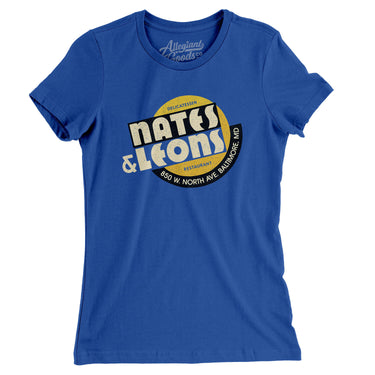 Nates & Leons Women's T-Shirt-Royal-Allegiant Goods Co. Vintage Sports Apparel