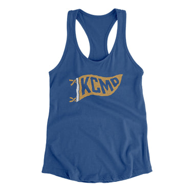 Kcmo Pennant Women's Racerback Tank-Royal-Allegiant Goods Co. Vintage Sports Apparel