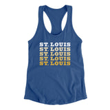 St Louis Repeat Women's Racerback Tank-Allegiant Goods Co. Vintage Sports Apparel