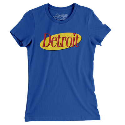 Detroit Seinfeld Women's T-Shirt-Royal-Allegiant Goods Co. Vintage Sports Apparel