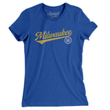 Milwaukee Vintage Script Women's T-Shirt-Royal-Allegiant Goods Co. Vintage Sports Apparel