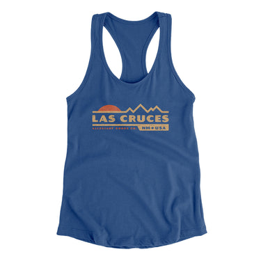 Las Cruces Mountain Sunset Women's Racerback Tank-Royal-Allegiant Goods Co. Vintage Sports Apparel