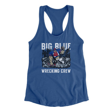 Big Blue Wrecking Crew Women's Racerback Tank-Allegiant Goods Co. Vintage Sports Apparel