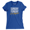 Sunday Funday Los Angeles Women's T-Shirt-Royal-Allegiant Goods Co. Vintage Sports Apparel