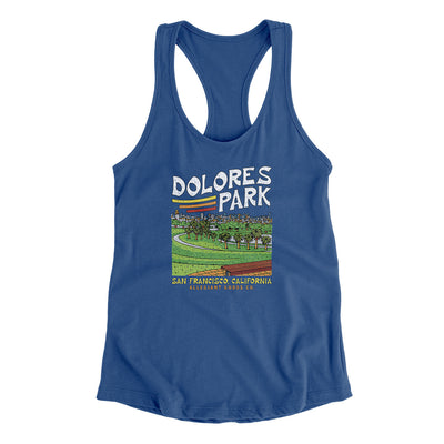 Dolores Park Women's Racerback Tank-Royal-Allegiant Goods Co. Vintage Sports Apparel