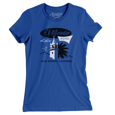 El Mirador Hotel Palm Springs Women's T-Shirt-Royal-Allegiant Goods Co. Vintage Sports Apparel