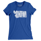Montana State Shape Text Women's T-Shirt-Allegiant Goods Co. Vintage Sports Apparel