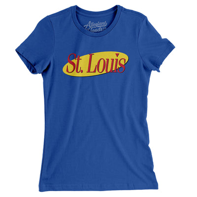 St Louis Seinfeld Women's T-Shirt-Royal-Allegiant Goods Co. Vintage Sports Apparel