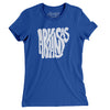 Arkansas State Shape Text Women's T-Shirt-Royal-Allegiant Goods Co. Vintage Sports Apparel