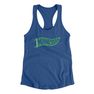Minnesota Pennant Women's Racerback Tank-Allegiant Goods Co. Vintage Sports Apparel