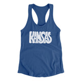 Kansas State Shape Text Women's Racerback Tank-Allegiant Goods Co. Vintage Sports Apparel