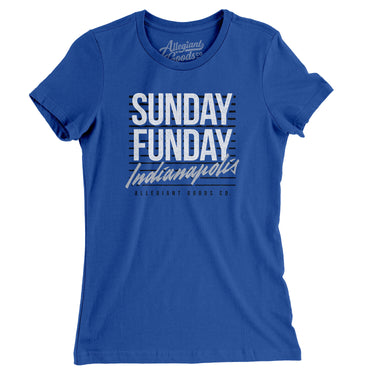 Sunday Funday Indianapolis Women's T-Shirt-Allegiant Goods Co. Vintage Sports Apparel