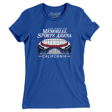 Los Angeles Memorial Sports Arena Women's T-Shirt-Allegiant Goods Co. Vintage Sports Apparel