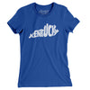 Kentucky State Shape Text Women's T-Shirt-Royal-Allegiant Goods Co. Vintage Sports Apparel