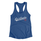 Los Angeles Vintage Script Women's Racerback Tank-Allegiant Goods Co. Vintage Sports Apparel