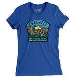 Yosemite National Park Badge Women's T-Shirt-Royal-Allegiant Goods Co. Vintage Sports Apparel