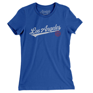 Los Angeles Vintage Script Women's T-Shirt-Allegiant Goods Co. Vintage Sports Apparel