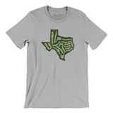 Texas Golf Course Map Men/Unisex T-Shirt-Silver-Allegiant Goods Co. Vintage Sports Apparel