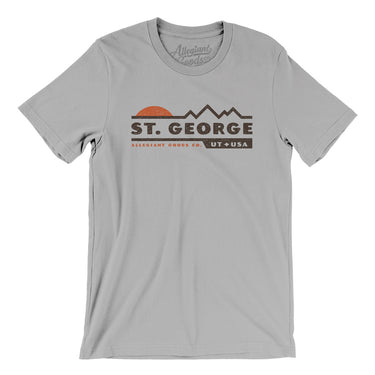 St. George Mountain Sunset Men/Unisex T-Shirt-Silver-Allegiant Goods Co. Vintage Sports Apparel