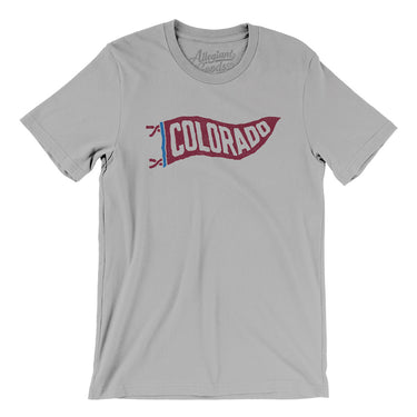 Colorado Pennant Men/Unisex T-Shirt-Silver-Allegiant Goods Co. Vintage Sports Apparel