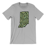 Indiana Golf Course Map Men/Unisex T-Shirt-Silver-Allegiant Goods Co. Vintage Sports Apparel