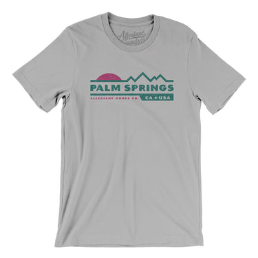 Palm Springs Mountain Sunset Men/Unisex T-Shirt-Silver-Allegiant Goods Co. Vintage Sports Apparel