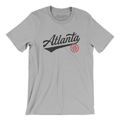 Atlanta Vintage Script Men/Unisex T-Shirt-Silver-Allegiant Goods Co. Vintage Sports Apparel