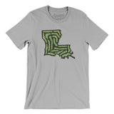 Louisiana Golf Course Map Men/Unisex T-Shirt-Silver-Allegiant Goods Co. Vintage Sports Apparel