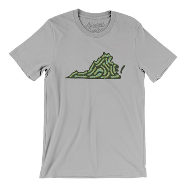 Virginia Golf Course Men/Unisex T-Shirt-Silver-Allegiant Goods Co. Vintage Sports Apparel