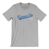 Kansas City Vintage Script Men/Unisex T-Shirt-Silver-Allegiant Goods Co. Vintage Sports Apparel