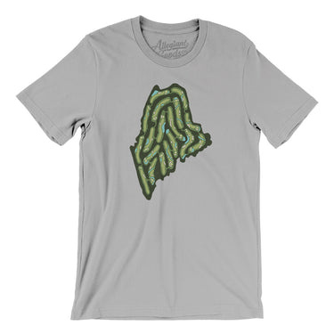 Maine Golf Course Men/Unisex T-Shirt-Silver-Allegiant Goods Co. Vintage Sports Apparel