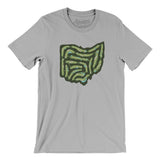 Ohio Golf Course Map Men/Unisex T-Shirt-Silver-Allegiant Goods Co. Vintage Sports Apparel