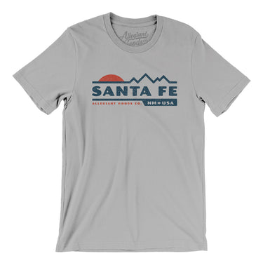 Santa Fe Mountain Sunset Men/Unisex T-Shirt-Silver-Allegiant Goods Co. Vintage Sports Apparel