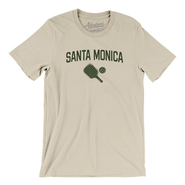 Santa Monica Pickleball Men/Unisex T-Shirt-Soft Cream-Allegiant Goods Co. Vintage Sports Apparel